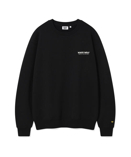 Backprinted lettering sweatshirt black