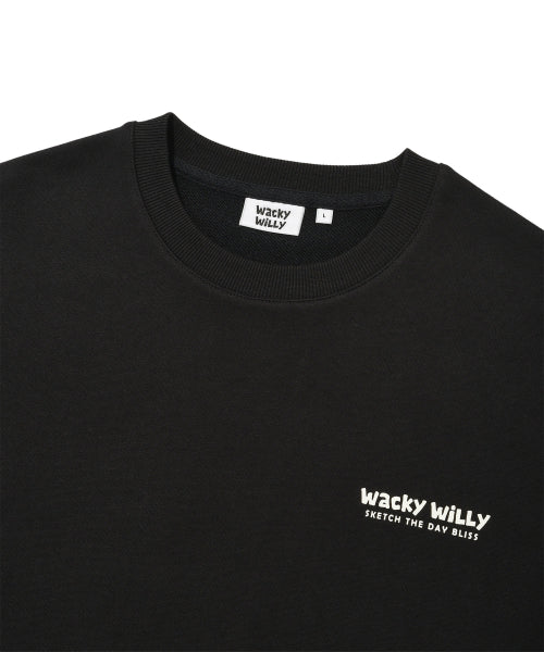 Backprinted lettering sweatshirt black