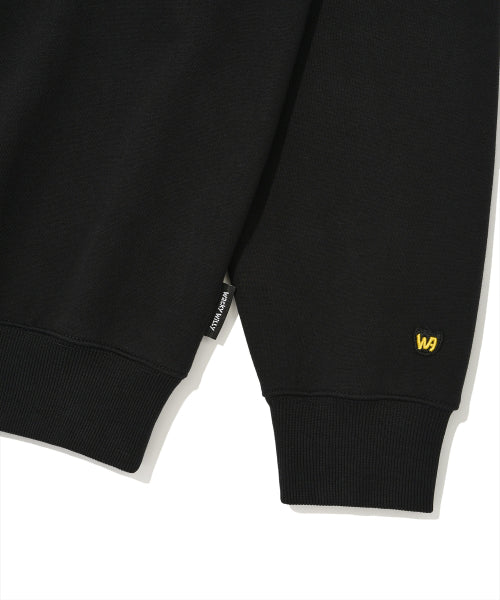 Backprinted lettering sweatshirt black