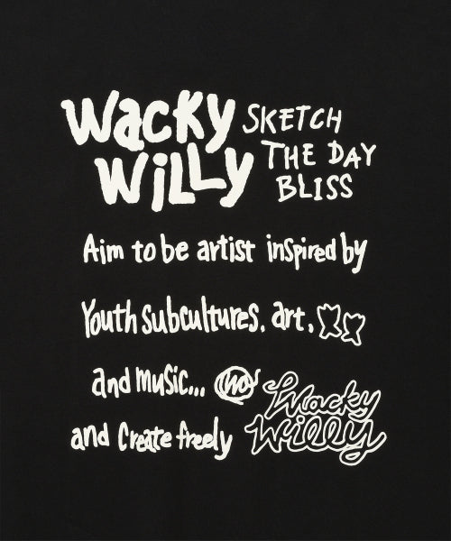 Backprinted lettering sweatshirt black