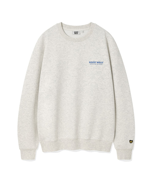 Backprinted lettering sweatshirt light gray