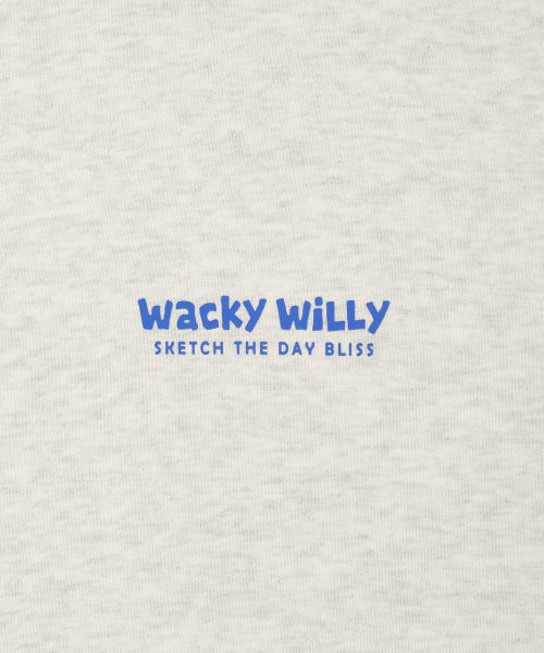 Backprinted lettering sweatshirt light gray