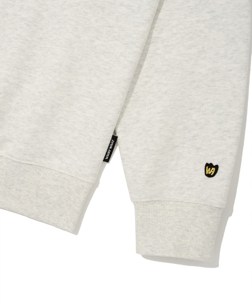 Backprinted lettering sweatshirt light gray