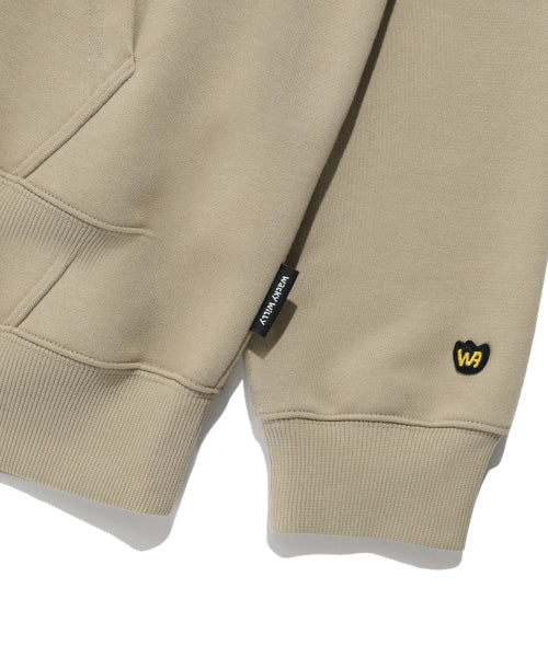 Sketch Graphic Hood Sweat Khaki