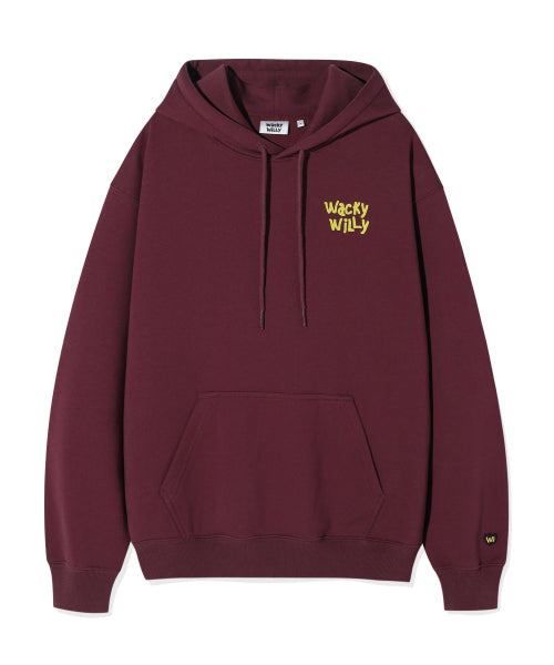 Sketch Graphic Hooded Sweatshirt Burgundy