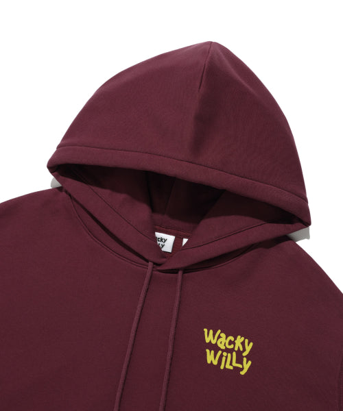 Sketch Graphic Hooded Sweatshirt Burgundy