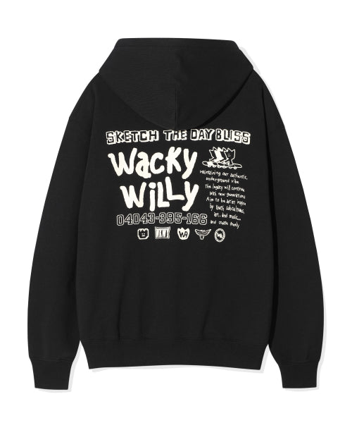 Sketch Graphic Hood Sweat Black