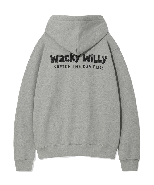 Lettering Graphic Hooded Zip-Up (3 colors)