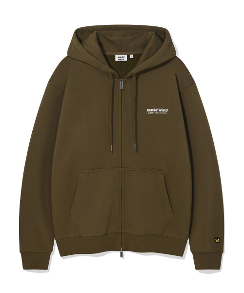 Lettering Graphic Hooded Zip-Up (3 colors)