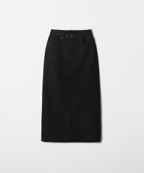 Twill Cotton Long Skirt_SPWHF49G01