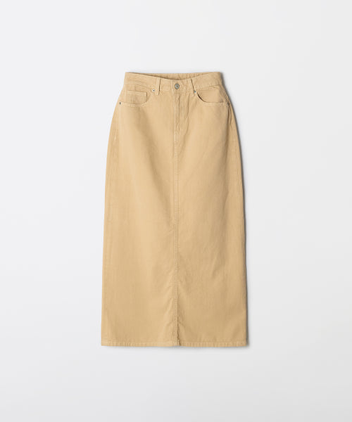 Twill Cotton Long Skirt_SPWHF49G01