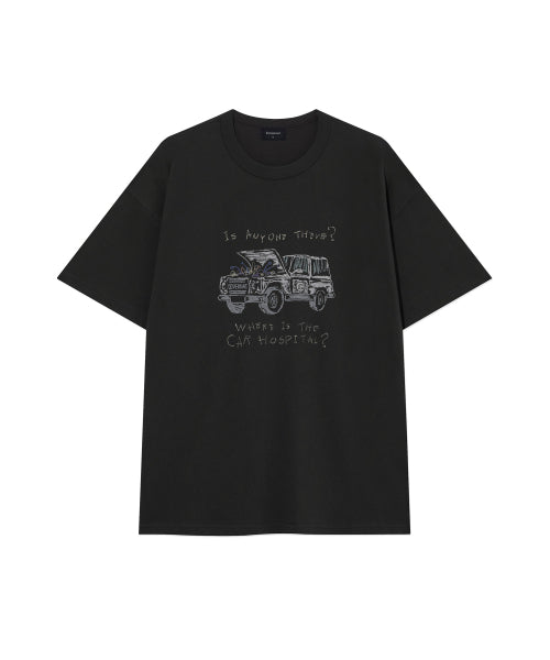 VINTAGE CAR DRAWING T-SHIRT
