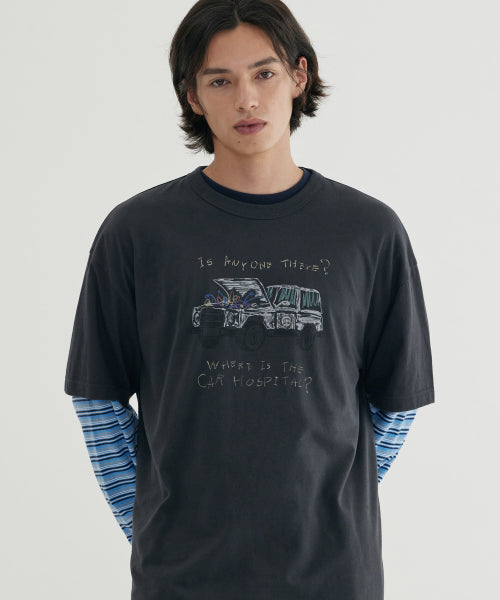 VINTAGE CAR DRAWING T-SHIRT