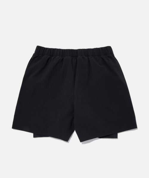 2 IN 1 러닝 쇼츠 - 블랙