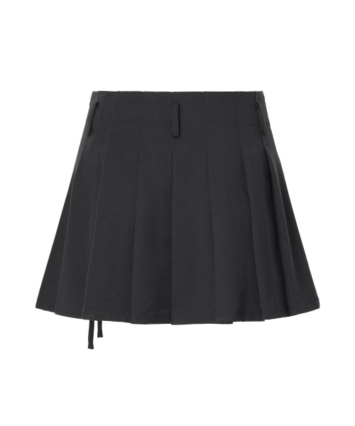 Darlene Classic Pleated Skirt Pants [CHARCOAL]