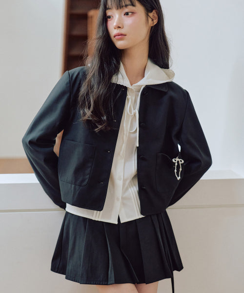 Darlene Classic Pleated Skirt Pants [BLACK]