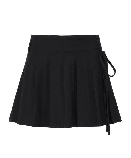 Darlene Classic Pleated Skirt Pants [BLACK]