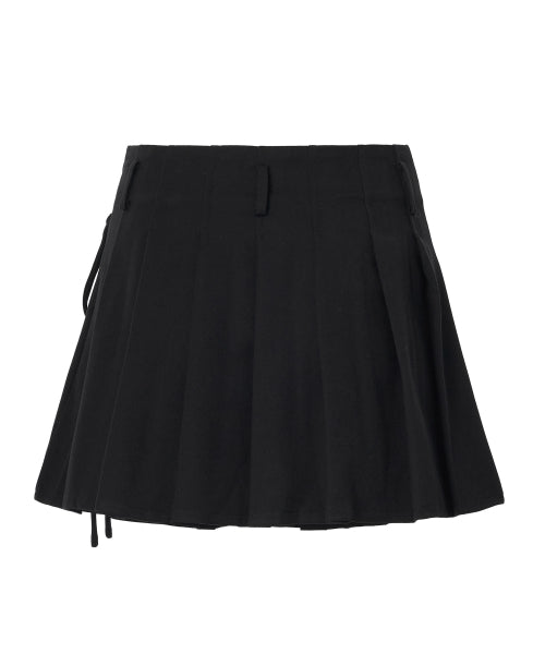 Darlene Classic Pleated Skirt Pants [BLACK]