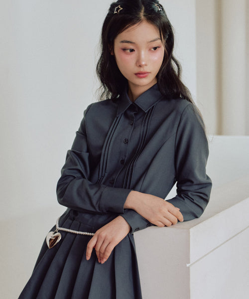 Bailey Linkle Free Shirt Dress [CHARCOAL]
