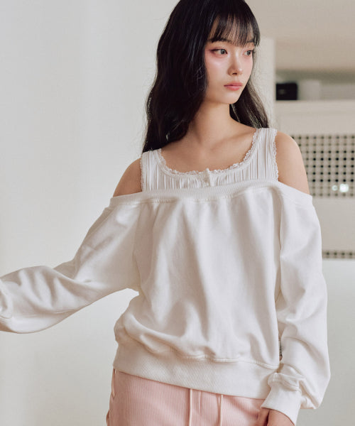 Kelsey Layered Sweatshirt [WHITE]