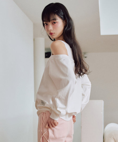 Kelsey Layered Sweatshirt [WHITE]