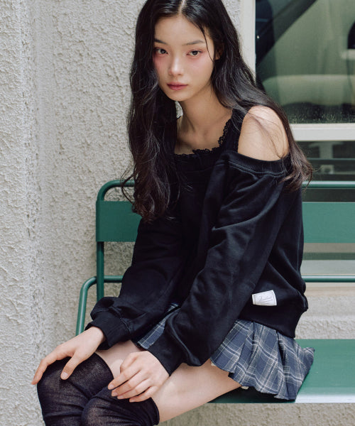 Kelsey Layered Sweatshirt [BLACK]