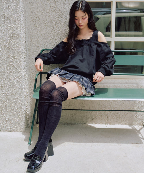 Kelsey Layered Sweatshirt [BLACK]