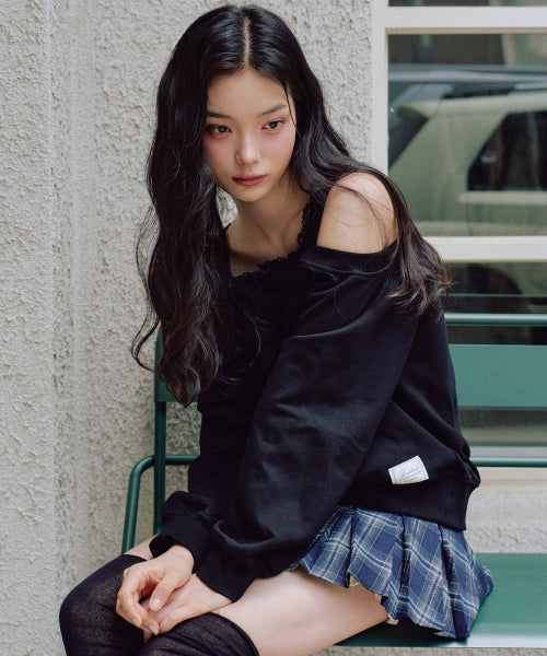 Kelsey Layered Sweatshirt [BLACK]