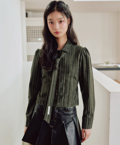 Isabelle Lace Shirt [KHAKI]