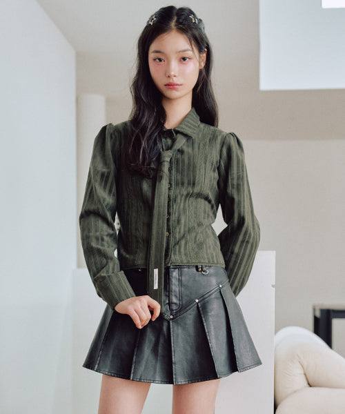 Isabelle Lace Shirt [KHAKI]