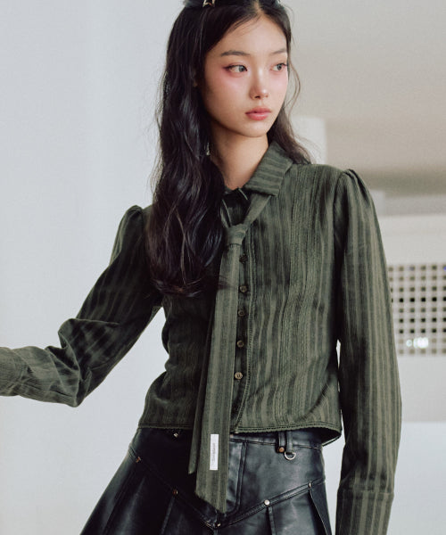 Isabelle Lace Shirt [KHAKI]