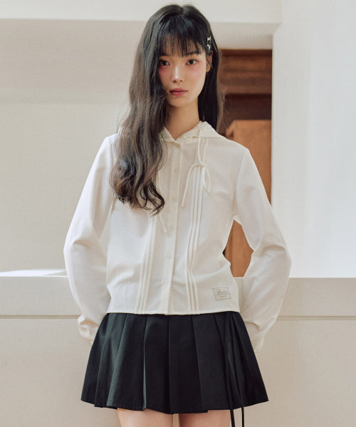 Bailey Linkle Free Hooded Shirt [WHITE]