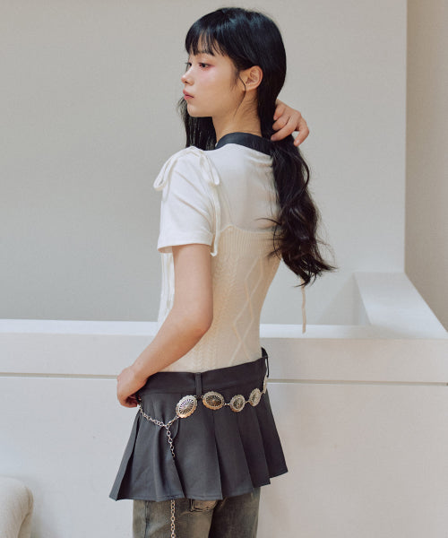 Luca Pleats Bustier [WHITE]