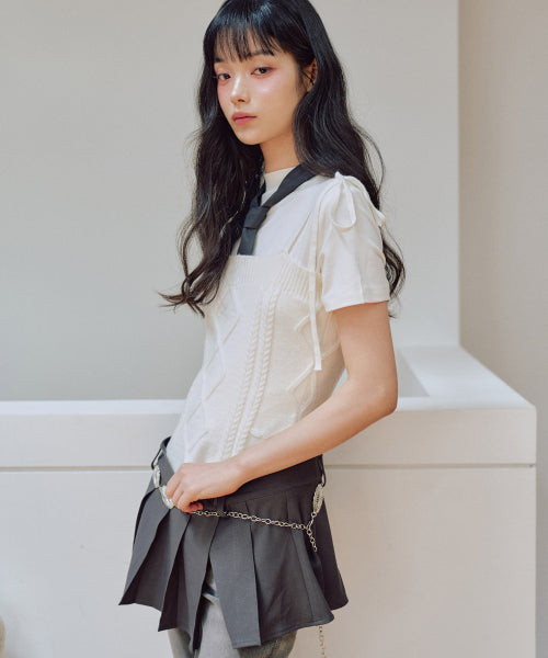 Luca Pleats Bustier [WHITE]