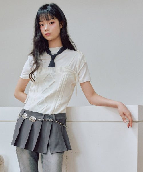 Luca Pleats Bustier [WHITE]
