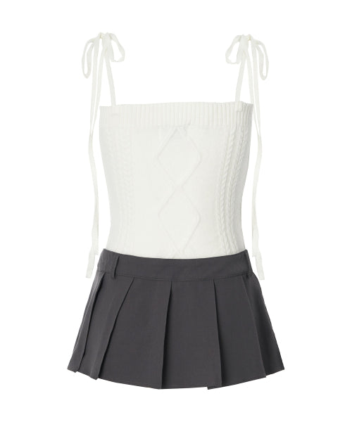 Luca Pleats Bustier [WHITE]