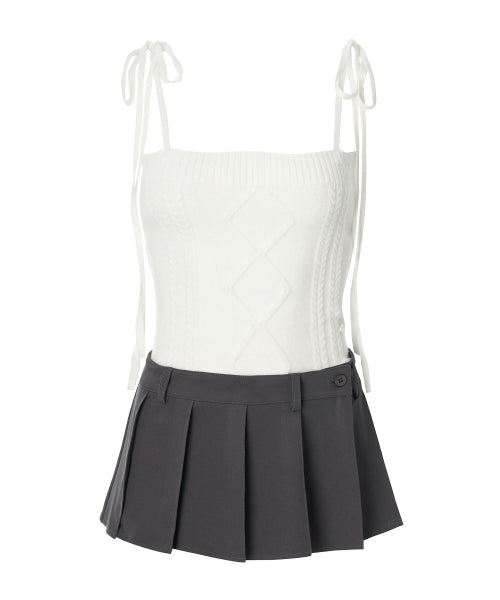 Luca Pleats Bustier [WHITE]