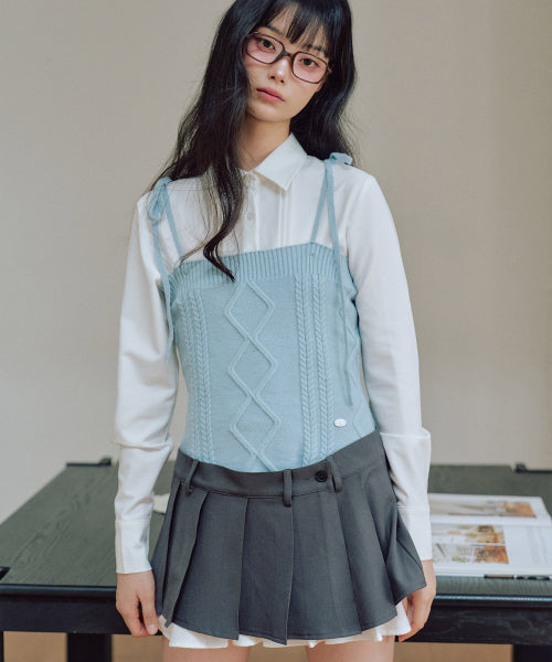 Luca Pleats Bustier [BLUE]