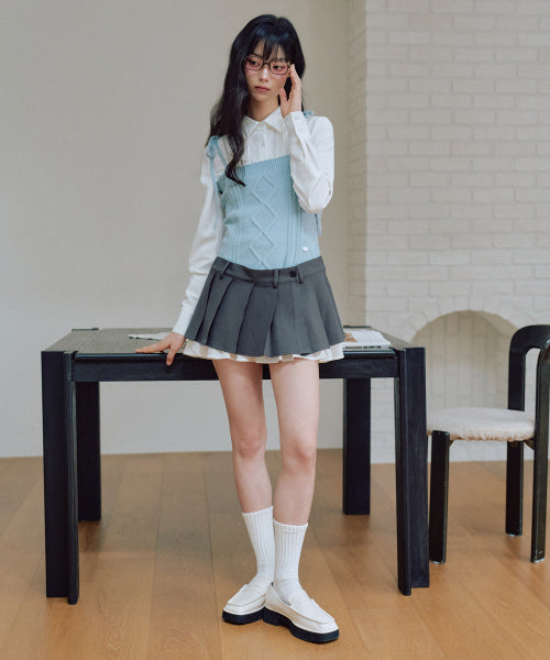 Luca Pleats Bustier [BLUE]