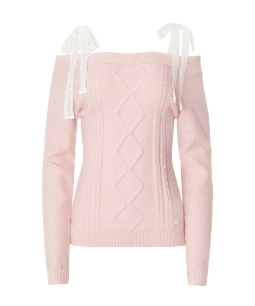 Rudy Off-Shoulder Knit [PINK]