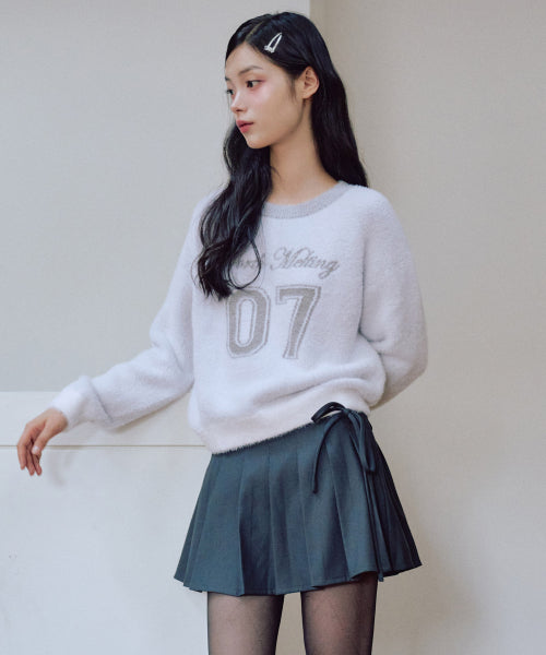 07 Graphic Hairy Sweatshirt [LIGHT GREY]