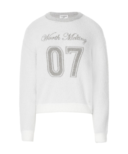 07 Graphic Hairy Sweatshirt [LIGHT GREY]