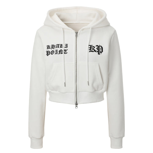 Chrome Hood Zip-up (white)