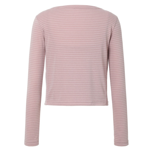 Stripe Cardigan & Sleeveless Set (pink)