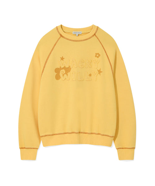 Women's Pigment Applique Sweatshirt Yellow