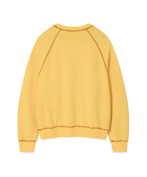 Women's Pigment Applique Sweatshirt Yellow