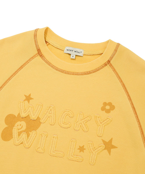Women's Pigment Applique Sweatshirt Yellow