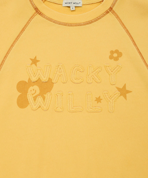 Women's Pigment Applique Sweatshirt Yellow