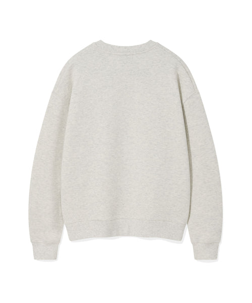 Women's Vintage Graphic Semi-Oversized Fit Sweatshirt Oatmeal