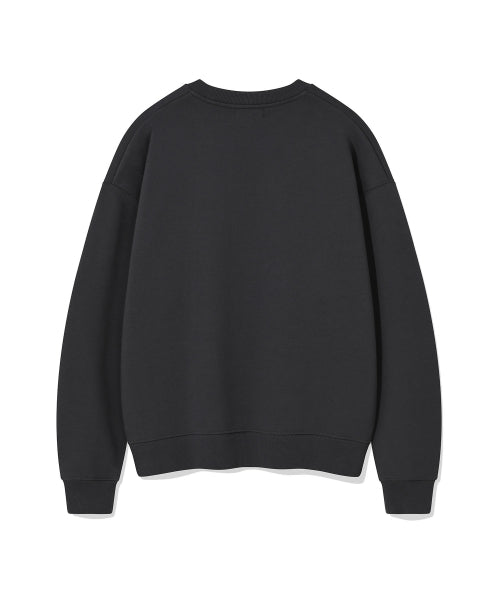 Women's Vintage Graphic Semi-Overfit Sweatshirt Gray